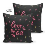 Çift Taraflı Sevgililer Günü Temalı Özel Tasarım Dijital Baskılı Modern Süet Yastık Kırlent Kılıfı Realhomes
