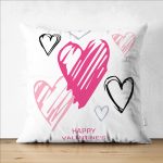 - Suet-K9163-Gorsel1 - Realhomes  Çift Taraflı Sevgililer Günü Temalı Özel Tasarım Dijital Baskılı Modern Süet Yastık Kırlent Kılıfı Realhomes