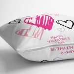 - Suet-K9163-Gorsel3 - Realhomes  Çift Taraflı Sevgililer Günü Temalı Özel Tasarım Dijital Baskılı Modern Süet Yastık Kırlent Kılıfı Realhomes