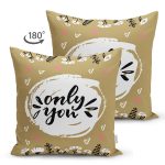 Çift Taraflı Sevgililer Günü Temalı Özel Tasarım Dijital Baskılı Modern Süet Yastık Kırlent Kılıfı Realhomes