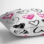 - Suet-K9166-Gorsel3 - Realhomes  Çift Taraflı Sevgililer Günü Temalı Özel Tasarım Dijital Baskılı Modern Süet Yastık Kırlent Kılıfı Realhomes