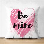 Çift Taraflı Sevgililer Günü Temalı Özel Tasarım Dijital Baskılı Modern Süet Yastık Kırlent Kılıfı Realhomes