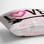 Çift Taraflı Sevgililer Günü Temalı Özel Tasarım Dijital Baskılı Modern Süet Yastık Kırlent Kılıfı Realhomes