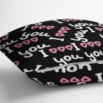 Çift Taraflı Sevgililer Günü Temalı Özel Tasarım Dijital Baskılı Modern Süet Yastık Kırlent Kılıfı Realhomes