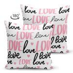 - Suet-K9180-Gorsel2 - Realhomes  Çift Taraflı Sevgililer Günü Temalı Özel Tasarım Dijital Baskılı Modern Süet Yastık Kırlent Kılıfı Realhomes