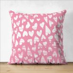 - Suet-K9181-Gorsel1 - Realhomes  Çift Taraflı Sevgililer Günü Temalı Özel Tasarım Dijital Baskılı Modern Süet Yastık Kırlent Kılıfı Realhomes