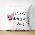 Çift Taraflı Sevgililer Günü Temalı Özel Tasarım Dijital Baskılı Modern Süet Yastık Kırlent Kılıfı Realhomes