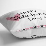 Çift Taraflı Sevgililer Günü Temalı Özel Tasarım Dijital Baskılı Modern Süet Yastık Kırlent Kılıfı Realhomes