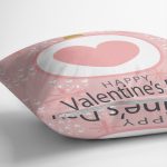 Çift Taraflı Sevgililer Günü Temalı Özel Tasarım Dijital Baskılı Modern Süet Yastık Kırlent Kılıfı Realhomes