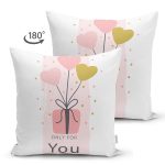 - Suet-K9194-Gorsel2 - Realhomes  Çift Taraflı Sevgililer Günü Temalı Özel Tasarım Dijital Baskılı Modern Süet Yastık Kırlent Kılıfı Realhomes