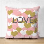 - Suet-K9195-Gorsel1 - Realhomes  Çift Taraflı Sevgililer Günü Temalı Özel Tasarım Dijital Baskılı Modern Süet Yastık Kırlent Kılıfı Realhomes