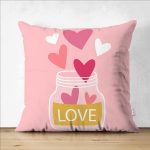 - Suet-K9198-Gorsel1 - Realhomes Çift Taraflı Sevgililer Günü Temalı Özel Tasarım Dijital Baskılı Modern Süet Yastık Kırlent Kılıfı Realhomes