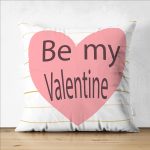 Çift Taraflı Sevgililer Günü Temalı Özel Tasarım Dijital Baskılı Modern Süet Yastık Kırlent Kılıfı Realhomes