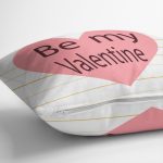 Çift Taraflı Sevgililer Günü Temalı Özel Tasarım Dijital Baskılı Modern Süet Yastık Kırlent Kılıfı Realhomes