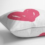 Çift Taraflı Sevgililer Günü Temalı Özel Tasarım Dijital Baskılı Modern Süet Yastık Kırlent Kılıfı Realhomes