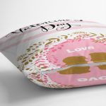 Çift Taraflı Sevgililer Günü Temalı Özel Tasarım Dijital Baskılı Modern Süet Yastık Kırlent Kılıfı Realhomes