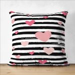 - Suet-K9222-Gorsel1 - Realhomes  Çift Taraflı Sevgililer Günü Temalı Özel Tasarım Dijital Baskılı Modern Süet Yastık Kırlent Kılıfı Realhomes