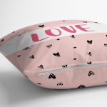 - Suet-K9225-Gorsel3 - Realhomes  Çift Taraflı Sevgililer Günü Temalı Özel Tasarım Dijital Baskılı Modern Süet Yastık Kırlent Kılıfı Realhomes