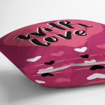 Çift Taraflı Sevgililer Günü Temalı Özel Tasarım Dijital Baskılı Modern Süet Yastık Kırlent Kılıfı Realhomes