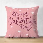 Çift Taraflı Sevgililer Günü Temalı Özel Tasarım Dijital Baskılı Modern Süet Yastık Kırlent Kılıfı Realhomes