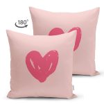 Çift Taraflı Sevgililer Günü Temalı Özel Tasarım Dijital Baskılı Modern Süet Yastık Kırlent Kılıfı Realhomes
