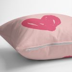 Çift Taraflı Sevgililer Günü Temalı Özel Tasarım Dijital Baskılı Modern Süet Yastık Kırlent Kılıfı Realhomes