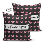 Çift Taraflı Sevgililer Günü Temalı Özel Tasarım Dijital Baskılı Modern Süet Yastık Kırlent Kılıfı Realhomes