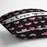 Çift Taraflı Sevgililer Günü Temalı Özel Tasarım Dijital Baskılı Modern Süet Yastık Kırlent Kılıfı Realhomes