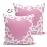 Çift Taraflı Sevgililer Günü Temalı Özel Tasarım Dijital Baskılı Modern Süet Yastık Kırlent Kılıfı Realhomes
