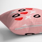 Çift Taraflı Sevgililer Günü Temalı Özel Tasarım Dijital Baskılı Modern Süet Yastık Kırlent Kılıfı Realhomes