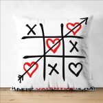 Çift Taraflı Sevgililer Günü Temalı Özel Tasarım Dijital Baskılı Modern Süet Yastık Kırlent Kılıfı Realhomes