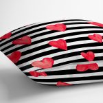 Çift Taraflı Sevgililer Günü Temalı Özel Tasarım Dijital Baskılı Modern Süet Yastık Kırlent Kılıfı Realhomes