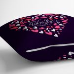 Çift Taraflı Sevgililer Günü Temalı Özel Tasarım Dijital Baskılı Modern Süet Yastık Kırlent Kılıfı Realhomes