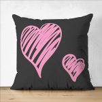 - Suet-K9258-Gorsel1 - Realhomes  Çift Taraflı Sevgililer Günü Temalı Özel Tasarım Dijital Baskılı Modern Süet Yastık Kırlent Kılıfı Realhomes