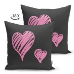 - Suet-K9258-Gorsel2 - Realhomes  Çift Taraflı Sevgililer Günü Temalı Özel Tasarım Dijital Baskılı Modern Süet Yastık Kırlent Kılıfı Realhomes