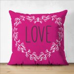 Çift Taraflı Sevgililer Günü Temalı Özel Tasarım Dijital Baskılı Modern Süet Yastık Kırlent Kılıfı Realhomes