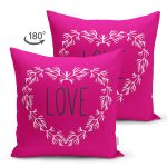 Çift Taraflı Sevgililer Günü Temalı Özel Tasarım Dijital Baskılı Modern Süet Yastık Kırlent Kılıfı Realhomes