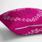 Çift Taraflı Sevgililer Günü Temalı Özel Tasarım Dijital Baskılı Modern Süet Yastık Kırlent Kılıfı Realhomes