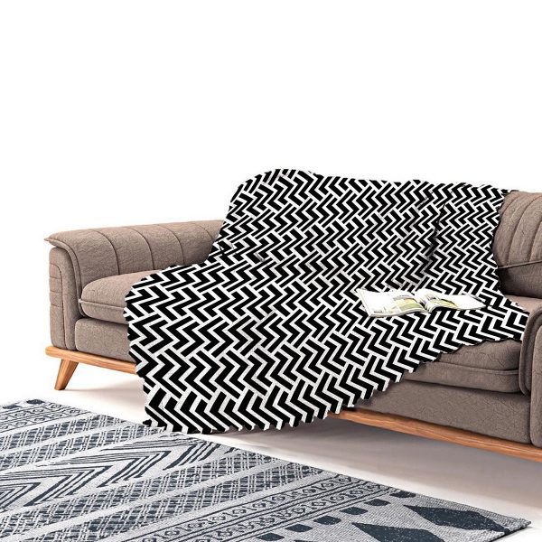 Realhomes Siyah Beyaz Ogea Desenli Modern Sonil Koltuk Sali Realhomes