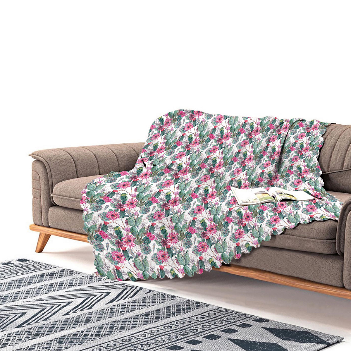 Realhomes Mint Yesili Col Bitkisi Modern Sonil Koltuk Ortusu Realhomes