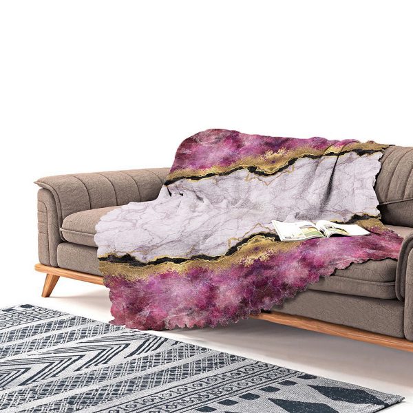 Realhomes Murdum Beyaz Altin Desenli Modern Sonil Koltuk Ortusu Realhomes