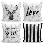 - Rh-K4luset729-Gorsel1 - Realhomes  4'lü Mermer Zemin Tasarımlı Dijital Baskılı Modern Yastık Kırlent Kılıfı Seti Realhomes
