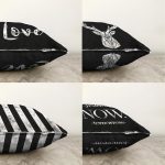 - Sonil-K4luset730-Gorsel2 - Realhomes  4'lü Çift Taraflı Siyah Zeminde Mermer Tasarımlı Dekoratif Şönil Yastık Kırlent Kılıfı Seti Realhomes