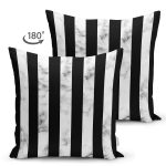 - Suet-K9268-Gorsel2 - Realhomes Çift Taraflı Mermer ve Siyah Çizgili Dijital Baskılı Dekoratif Süet Yastık Kırlent Kılıfı Realhomes