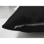 - Suet-K9269-Gorsel3 - Realhomes  Çift Taraflı Siyah Zeminde Mermer Motifli Love Yazılı Dekoratif Süet Yastık Kırlent Kılıfı Realhomes