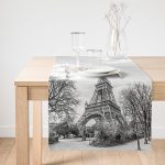 - SuetRunner-101-Gorsel1 - Realhomes  Realhomes Eyfel Kuleli Dijital Baskılı Dekoratif Süet Runner Realhomes