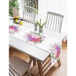 - SuetRunner-115-Gorsel2 - Realhomes  Realhomes Çiçek Motifli Modern Dijital Baskılı Dekoratif Süet Runner Realhomes