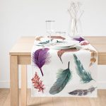 - SuetRunner-198-Gorsel1 - Realhomes  Realhomes Kuş Tüyü Resimli Dijital Baskılı Dekoratif Süet Runner Realhomes