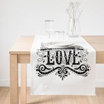 Realhomes Love Baskılı Dijital Süet Runner Realhomes