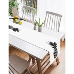 - SuetRunner-2027-Gorsel2 - Realhomes Realhomes Siyah Beyaz Ananas Baskılı Dekoratif Süet Runner Realhomes